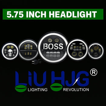 5.75 inch led round headlight, bike round led headlight, car led headlight, led round headlight, hjg led headlight, round led headlight