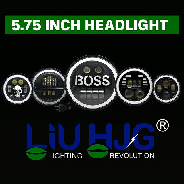 5.75 inch led round headlight, bike round led headlight, car led headlight, led round headlight, hjg led headlight, round led headlight