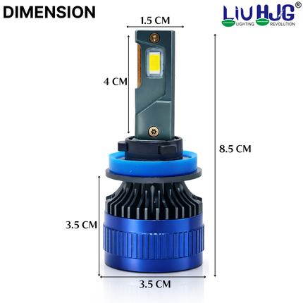 LIU HJG LED 9005 Headlight Bulb Waterproof & Dustproof 120W 12V DC Power High Low Beam White Light Reflection Universal fit for All Bikes & Cars Model Pack of 2 Piece - LIU HJG