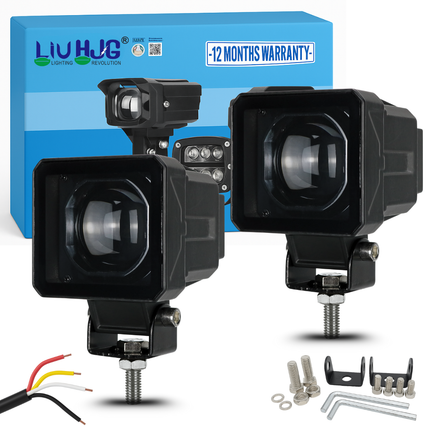 LIU HJG  80W SQUARE LENS FOG LIGHT SET - LIU HJG