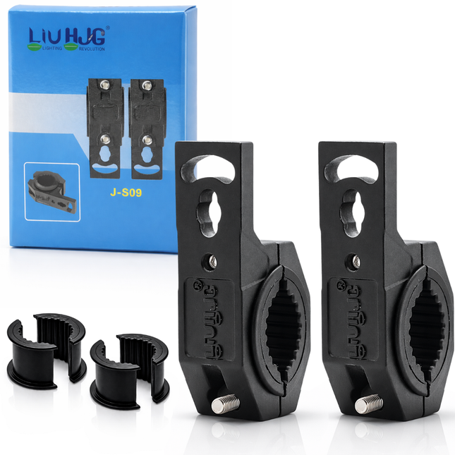 LIU HJG Fog Light Clamps with Non Slip Rubber & Installation Tools Adjustable Brackets Heavy Duty Clamps Rustproof Universal fit for all Motorcycle, Car Jeep, SUV & Others (Pack 1 Set) - LIU HJG