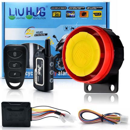 Motorcycle Anti Theft Two Way Alarm Device Universal For All Bikes (Pack Of 1 Set) - LIU HJG