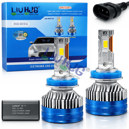 LED Headlight Bulbs for Car & Bike – H4, H7, H11 | LIU HJG