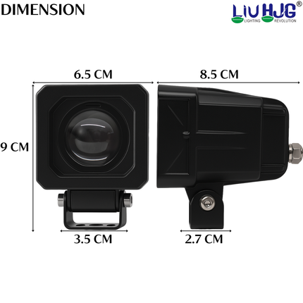 LIU HJG  80W SQUARE LENS FOG LIGHT SET - LIU HJG