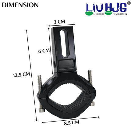 LIU HJG Fog Lamp Clamps with Non Slip Rubber & Installation Tools Adjustable Brackets Heavy Duty Clamps Rustproof Universal fit for all Motorcycle, Car Jeep, SUV & Others Vehicle (Pack of 1 Set) - LIU HJG