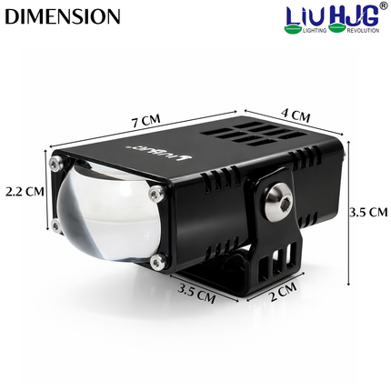 LIU HJG Yellow White Slim Drive Fog Light Universal for Motorcycle & Car - LIU HJG