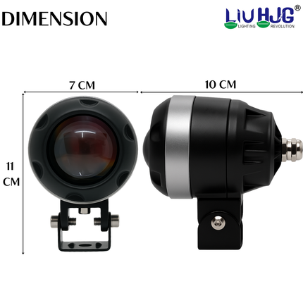 LIU HJG P48 LED Fog Light Ultra Bright Wateproof & Dustproof High/Low Beam 40W 12V DC Power Yellow, White Light Reflection Heat Dissipation Universal fit for All Bikes & Cars (Pack 2) - LIU HJG