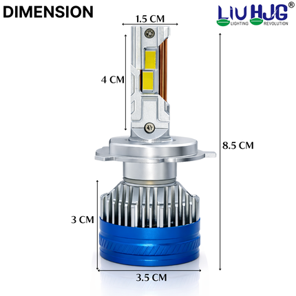 LIU HJG 240W H4 LED Headlight Bulb for Car, Bike & Truck | Ultra Bright White Light - LIU HJG