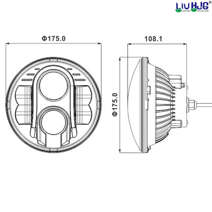 7 inch U Shape Round Headlight - LIU HJG