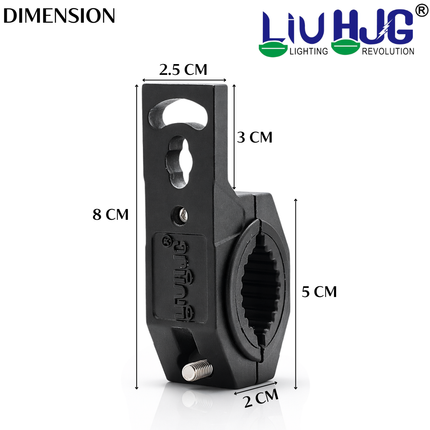 LIU HJG Fog Light Clamps with Non Slip Rubber & Installation Tools Adjustable Brackets Heavy Duty Clamps Rustproof Universal fit for all Motorcycle, Car Jeep, SUV & Others (Pack 1 Set) - LIU HJG