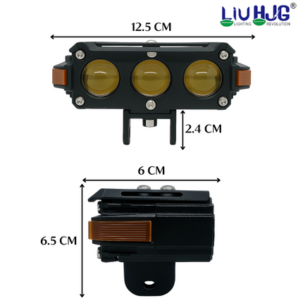LIU HJG Future Eye S-61 LED Fog Light – Yellow/White, Red Devil Eye  Left/Right Indicator DRL Premium Visibility Fog Light - LIU HJG