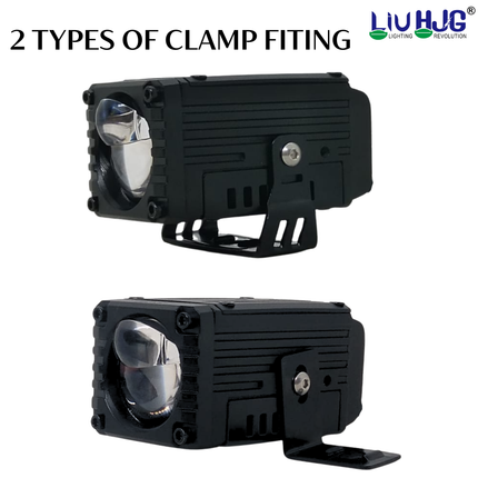 LIU HJG Yellow/White 120 Watt Blaze Waymaker Pro Fog Light With Devil Eye Universal For Bike & Car( Pack of 2)