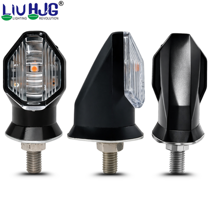 LIU HJG Motorcycle Single LED Turn Signal Light Small Indicators Waterproof Heavy Duty 12V DC Power Yellow Light Reflection Universal fit for All Bikes Models (Pack of 1 Set) - LIU HJG