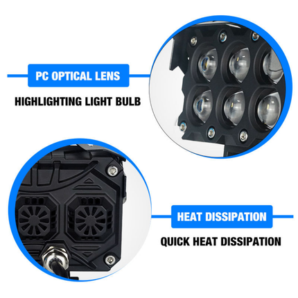 LIU HJG S19 160W LED Fog Light Yellow/White  DC 12V–80V  Universal for Bikes, Cars & Trucks  Plug-and-Play Wiring Kit  12-Month Warranty - LIU HJG