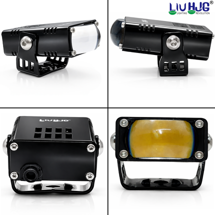LIU HJG Yellow White Slim Drive Fog Light Universal for Motorcycle & Car - LIU HJG