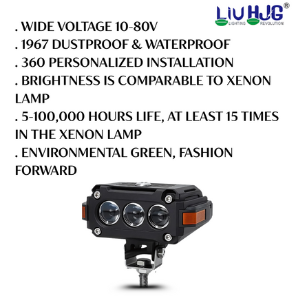 LIU HJG Future Eye S-61 LED Fog Light – Yellow/White, Red Devil Eye  Left/Right Indicator DRL Premium Visibility Fog Light - LIU HJG