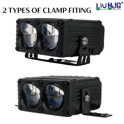 LIU HJG Yellow/White 2 Lens 180 Watt Blaze Waymaker Pro Fog Light With Devil Eye Universal For Bike & Car( Pack of 2)