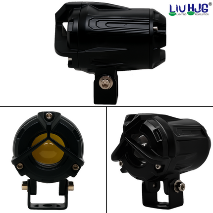 LIU HJG Dual Color Yellow & White 120 Watt Fog Light With Wiring Kit Universal For Bike & Car( Pack of 2)