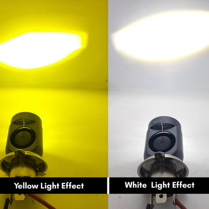 LIU HJG Motorcycle LED Headlight Bulb Yellow/White with H4 Fitting | 30W–50W | 12V–36V | High Brightness LED for Bikes