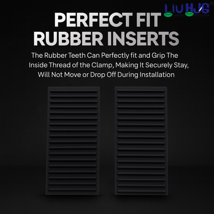 LIU HJG Fog Lamp Clamps with Non Slip Rubber & Installation Tools Adjustable Brackets Heavy Duty Clamps Rustproof Universal fit for all Motorcycle, Car Jeep, SUV & Others Vehicle (Pack of 1 Set) - LIU HJG
