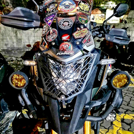 LIU HJG 90W 5-LED Round White Fog Light with Yellow Cap | High Power LED for Cars, Bikes, Trucks & Motorcycles | Universal Fit - LIU HJG