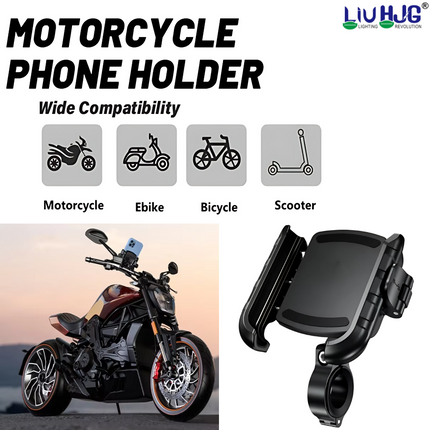 LIU HJG Bike Mobile Holder Featuring Handle & Mirror Fitting Type (Pack of 1) - LIU HJG