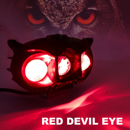 LED Owl Fog Light for Bikes, LIU HJG 3 Color Fog Light, Yellow White Red Fog Light, Red Devil Eye Bike Light, Flashing Pattern LED Fog Lamp, Universal Bike Fog Light 30W, DC 9-80V Fog Light, Motorcycle LED Owl Light, Multi-Mode Bike Fog Lamp, High Brightness LED Fog Light, Stylish Fog Light for Bikes, Devil Eye Fog Light for Motorcycle, Waterproof LED Fog Light for Bike, 3-in-1 Color Mode Fog Light, Universal Fit Fog Light for Bikes.