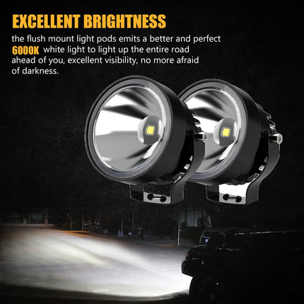 LIU HJG 4 inch fog light, white super bright driving light, LED fog lamp for bike and car, 4 inch LED fog light pair, high power fog lights, universal driving fog light, waterproof LED fog lamp, car fog light 4 inch, bike driving light 4 inch, super bright LED fog light, LIU HJG fog light 2pcs, 4 inch auxiliary light for vehicles