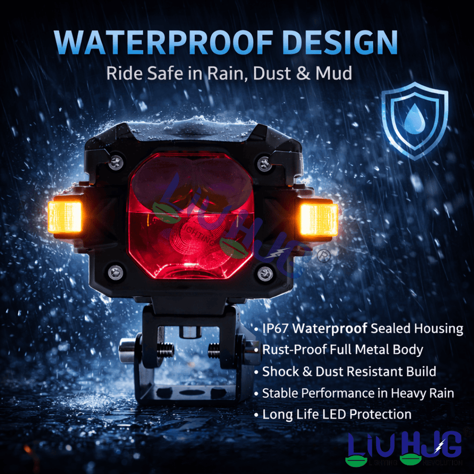 LIU HJG 3 Lens Fog Light with Indicator Waterproof 60W Each (120W Total ...