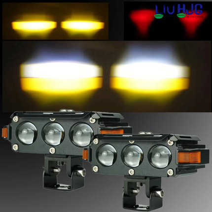 LIU HJG Future Eye S-61 LED Fog Light – Yellow/White, Red Devil Eye  Left/Right Indicator DRL Premium Visibility Fog Light - LIU HJG