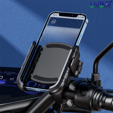 LIU HJG Bike Mobile Holder With USB Type C Port Featuring Handle & Mirror Fitting Type (Pack of 1)
