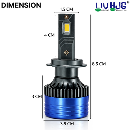 LIU HJG LED 9006 Headlight Bulb Waterproof & Dustproof 180W 12V DC Power High Low Beam White Light Reflection Universal fit for All Bikes & Cars Model Pack of 2 Piece - LIU HJG