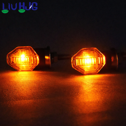 LIU HJG Motorcycle Single LED Turn Signal Light Small Indicators Waterproof Heavy Duty 12V DC Power Yellow Light Reflection Universal fit for All Bikes Models (Pack of 1 Set) - LIU HJG