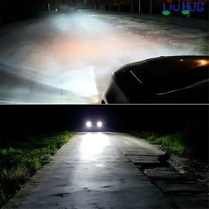 LIU HJG LED 9006 Headlight Bulb Waterproof & Dustproof Heat Dissipation 300W (150W Each) 12V DC Power Universal Fit For All Bikes & Cars Model (Pack of 2) - LIU HJG