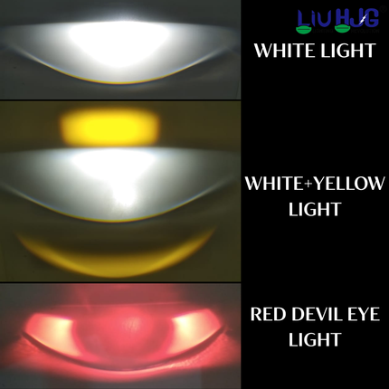 LIU HJG Yellow/White 2 Lens 180 Watt Blaze Waymaker Pro Fog Light With Devil Eye Universal For Bike & Car( Pack of 2)