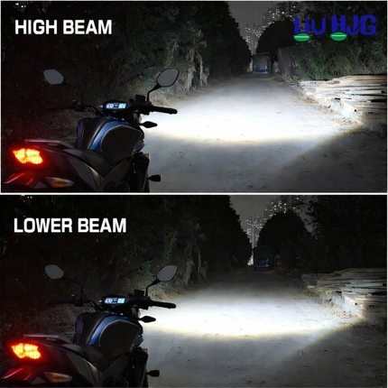 LIU HJG Ultra Bright M2 Mini LED Headlight Bulb Waterproof, Cooling Fan Inbuilt for Heat Dissipation 120W 12V DC Power High Low Beam White Light Reflection Universal fit for All Bikes & Cars (Pack of 1)