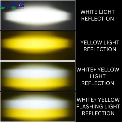 LIU HJG 4LED 120W Yellow/White Fog Light with Wiring Kit