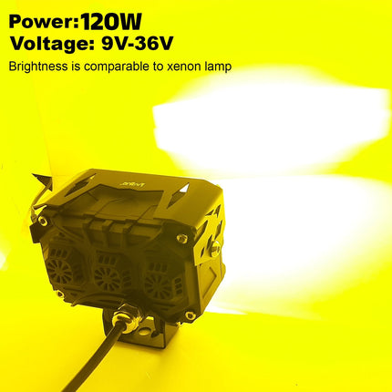 LIU HJG 120W LED fog light, S19 6-LED fog lamp, yellow white fog light for car, bike fog light 120W, LED fog light for motorcycles, truck LED fog lamp, universal 6-LED fog light, high power fog light for vehicles, dual color fog light for bike and car, waterproof LED driving light, LIU HJG S19 fog light, bright LED fog lamp for trucks, all-terrain LED fog light, 12V–80V LED fog light, automotive LED fog light yellow white