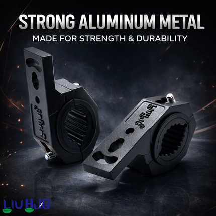 LIU HJG Fog Light Clamps with Non Slip Rubber & Installation Tools Adjustable Brackets Heavy Duty Clamps Rustproof Universal fit for all Motorcycle, Car Jeep, SUV & Others (Pack 1 Set) - LIU HJG