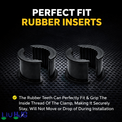 LIU HJG Fog Light Clamps with Non Slip Rubber & Installation Tools Adjustable Brackets Heavy Duty Clamps Rustproof Universal fit for all Motorcycle, Car Jeep, SUV & Others (Pack 1 Set) - LIU HJG