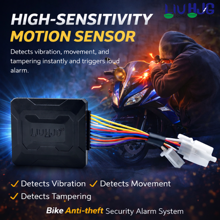 Motorcycle Anti Theft Two Way Alarm Device Universal For All Bikes (Pack Of 1 Set) - LIU HJG