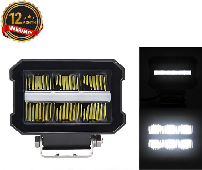 LIU HJG 60W White LED Fog Light | Universal for Car, Bike, Truck (9V–36V, Pack of 1)
