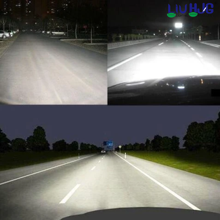 LIU HJG LED Headlight Bulb (H7) Fitting Ultra Bright Waterproof & Heat Dissipation 240W 12V DC Power High/Low Beam White Light Reflection Universal fit for All Bike & Car (Pack of 2) - LIU HJG