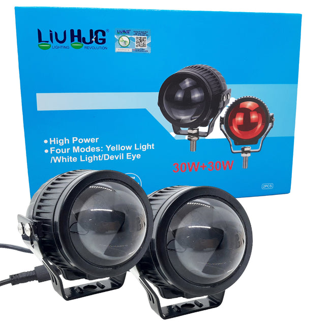 Best fog lights for bikes and cars,Buy fog lights online India,Yellow white LED fog lights with devil eye,60W projector fog light for motorcycles,DC 9V–36V waterproof fog light,Super bright LED fog light for night driving,Bike fog light with devil eye feature