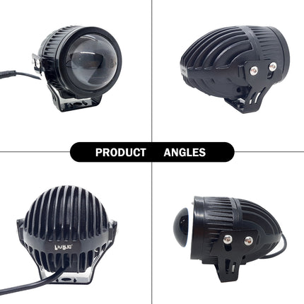 LIU HJG J-37 Lens Projector Fog Light Super Bright Yellow/White with Devil Eye