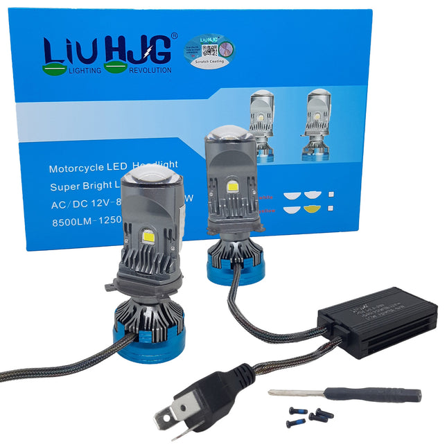 LIU HJG M01U H4 125W Pure White Lens Headlight Bulb for Superior Brightness