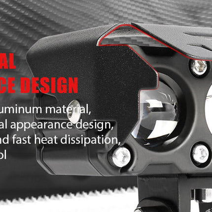 LIU HJG Dual Lens Headlight LED Work Light Fog Lamp Dual Color Motorcycle Lights Spot Light High beam/Low beam(9-60V DC - 90W)