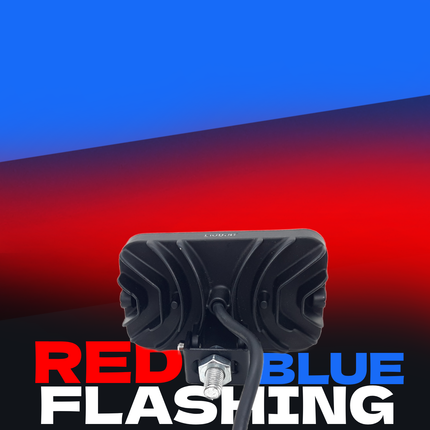 LIU HJG 8 LED Lens Fog Light Dual Color with Flashing Mode (Yellow/White & Red/Blue, Pack of 1)