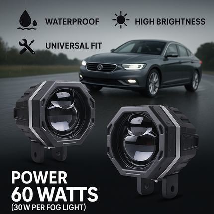 LIU HJG P65 60W LED Fog Light Yellow/White High-Performance Fog Lamp for Clear Visibility - LIU HJG