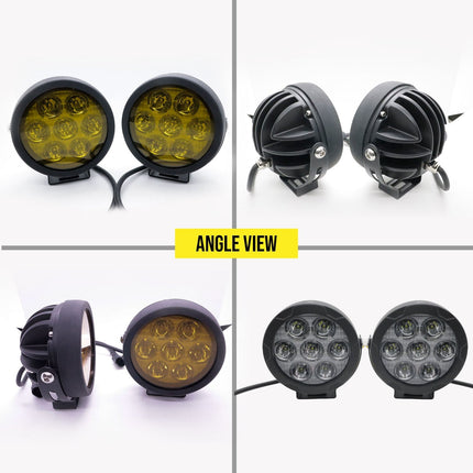 LIU HJG 7 LED Fog Light, 70W Round LED Fog Light, White Fog Light with Yellow Cap, Car Bike Universal Fog Light, Adjustable Lumens Fog Lamp, HJG LED Spot Driving Lamp, 7 LED Fog Light for Car, LED Fog Light with Wiring Kit, White Yellow Dual Color Fog Lamp, High Power Fog Light for Bike, Waterproof LED Fog Light, Compact LED Driving Light, 6000K LED Fog Lamp for Vehicles, Off-Road LED Fog Light, Motorcycle Fog Light with Switch, Universal Fit LED Fog Light, Scratch Resistant Fog Light, Aluminum Housing Fog 